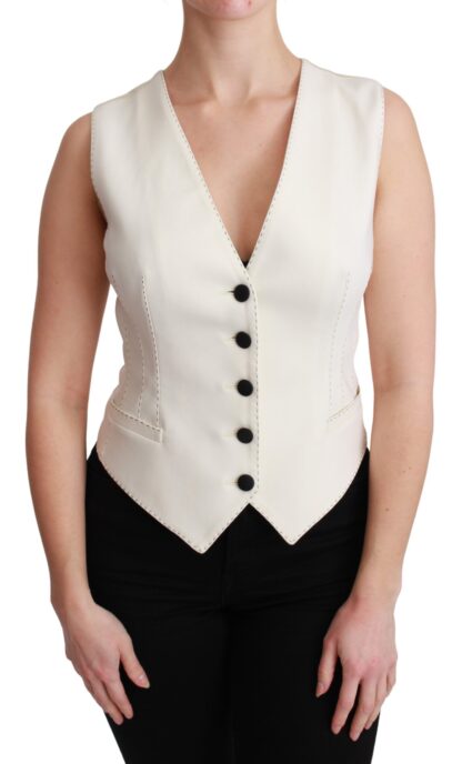 Dolce & Gabbana - Elegant Sleeveless Wool-Silk Blend Vest