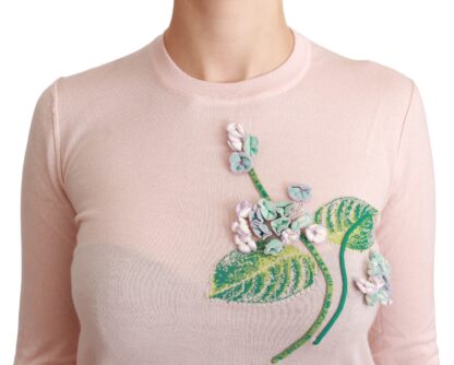 Dolce & Gabbana - Silk Blend Floral Embroidered Sweater