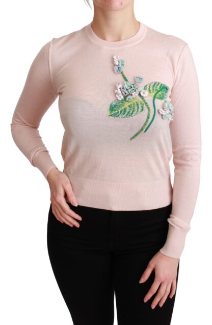 Dolce & Gabbana - Silk Blend Floral Embroidered Sweater