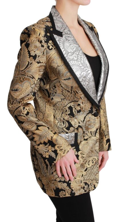 Dolce & Gabbana - Elegant Gold Floral Jacquard Blazer