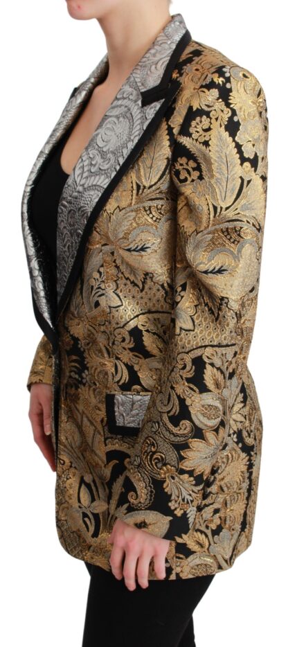 Dolce & Gabbana - Elegant Gold Floral Jacquard Blazer