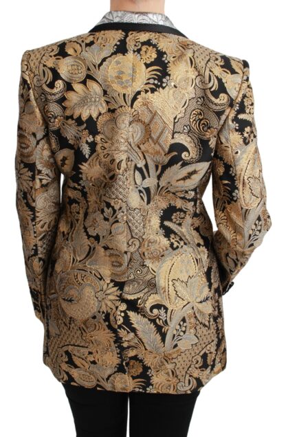 Dolce & Gabbana - Elegant Gold Floral Jacquard Blazer