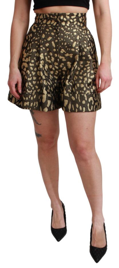 Dolce & Gabbana - High Waist Black & Gold Luxe Shorts