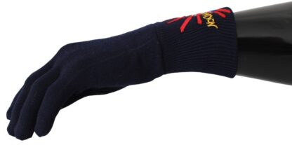 Dolce & Gabbana - Blue Virgin Wool Unisex Gloves