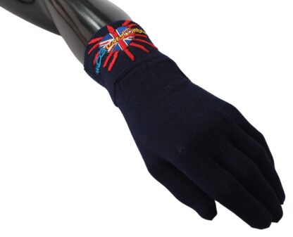 Dolce & Gabbana - Blue Virgin Wool Unisex Gloves