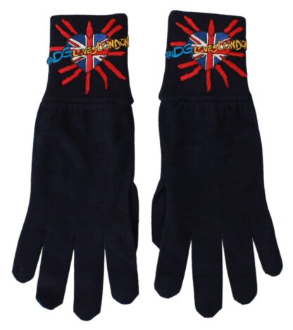 Dolce & Gabbana - Blue Virgin Wool Unisex Gloves