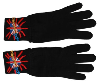 Dolce & Gabbana - Elegant Black Virgin Wool Unisex Gloves