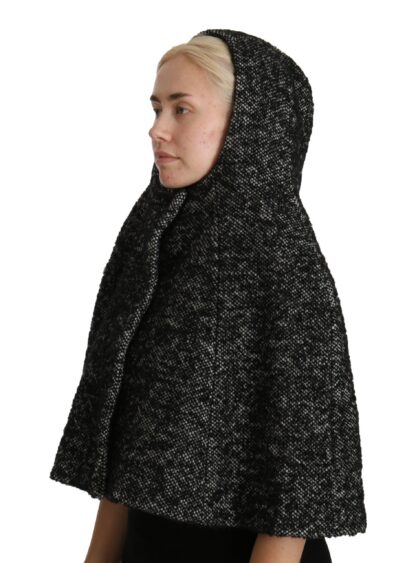 Dolce & Gabbana - Elegant Gray Wool Hooded Scarf by Iconic Italian Label