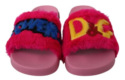 Dolce & Gabbana - Chic Pink Power Slide Sandals – Perfect Beachwear