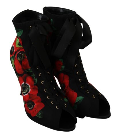 Dolce & Gabbana - Elegant Floral Heel Booties