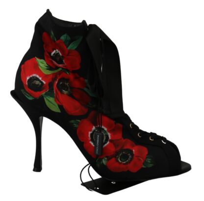 Dolce & Gabbana - Elegant Floral Heel Booties