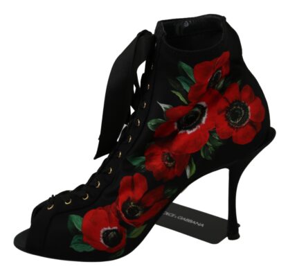 Dolce & Gabbana - Elegant Floral Heel Booties