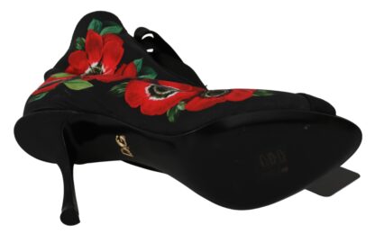 Dolce & Gabbana - Elegant Floral Heel Booties