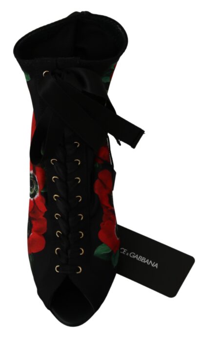 Dolce & Gabbana - Elegant Floral Heel Booties