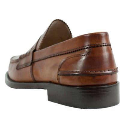 Saxone of Scotland - Elegant Natural Calf Leather Loafers