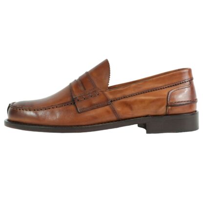 Saxone of Scotland - Elegant Natural Calf Leather Loafers