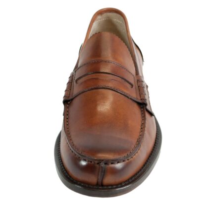 Saxone of Scotland - Elegant Natural Calf Leather Loafers