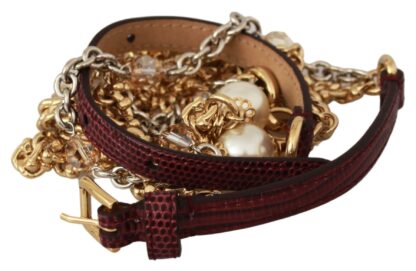 Dolce & Gabbana - Crystal Studded Waist Belt in Purple