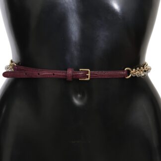 Dolce & Gabbana - Elegant Floral Rose Waist Belt in Vibrant Red