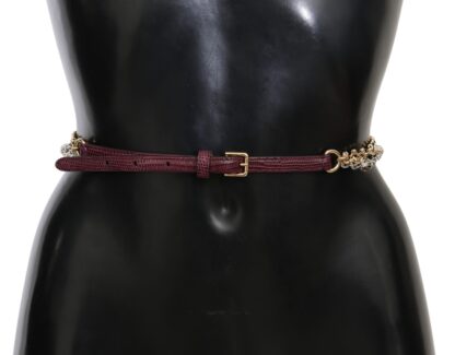 Dolce & Gabbana - Crystal Studded Waist Belt in Purple