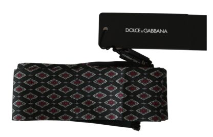 Dolce & Gabbana - Elegant Green Baroque Silk Mens Scarf