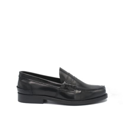 Saxone of Scotland - Elegant Black Calf Leather Loafers