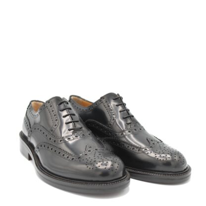 Saxone of Scotland - Elegant Black Calf Leather Formal Shoes