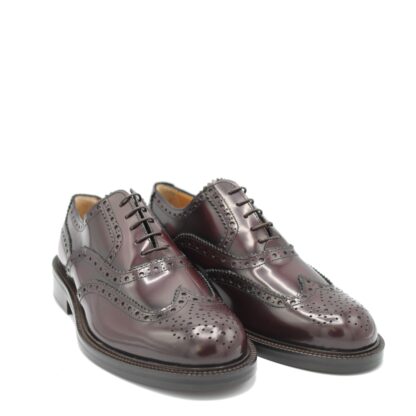 Saxone of Scotland - Elegant Bordeaux Calf Leather Formal Shoes