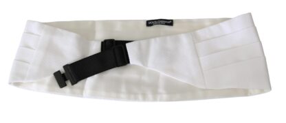 Dolce & Gabbana - Elegant Silk White Cummerbund