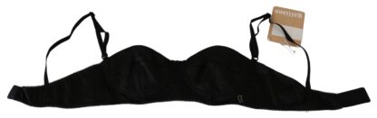 John Galliano - Elegant Black Cotton Bralette