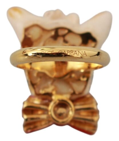 Dolce & Gabbana - Chic Canine Gold-Tone Statement Ring