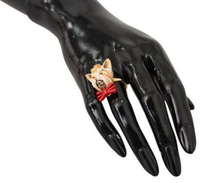 Dolce & Gabbana - Chic Canine Gold-Tone Statement Ring