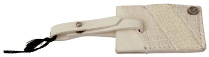 GF Ferre - Elegant Beige Leather Keychain