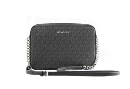 Michael Kors - Jet Set Large East West Saffiano Leather Crossbody Bag Handbag [Black Signature]