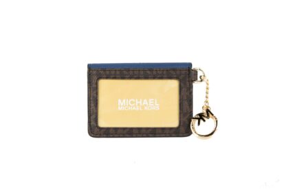 Michael Kors - Kala Small Signature Leather Flap Key Ring Card Case (Dark Chambray)