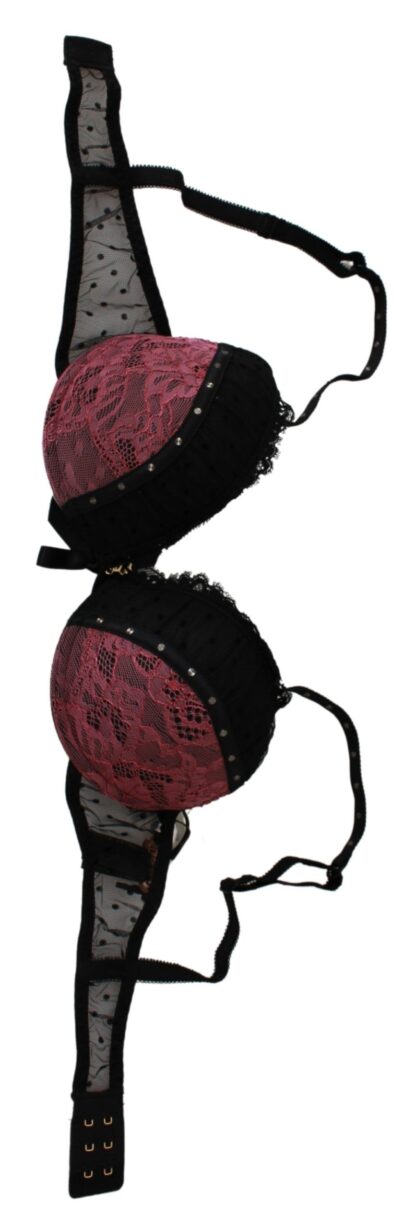 Roberto Cavalli - Elegant Black Lace Push-Up Bra