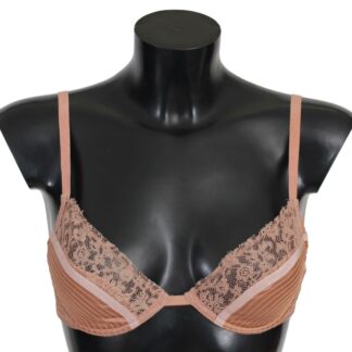 Ermanno Scervino - Beige Lace Balconcino Silk Bra