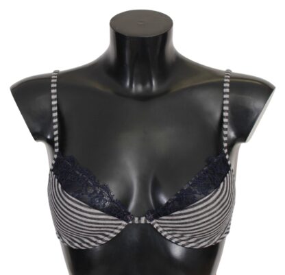 Ermanno Scervino - Blue Stripes Lace Reggiseno Bra