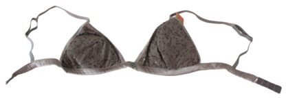 Ermanno Scervino - Sequined Gray Triangolo Bra Luxury Underwear