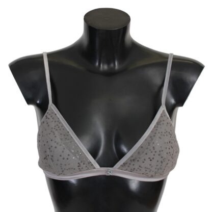 Ermanno Scervino - Sequined Gray Triangolo Bra Luxury Underwear