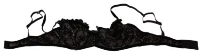 Ermanno Scervino - Sleek Black Mesh Balconcino Bra