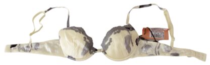 Ermanno Scervino - Silk Blend Push-Up Bra in Beige and Gray