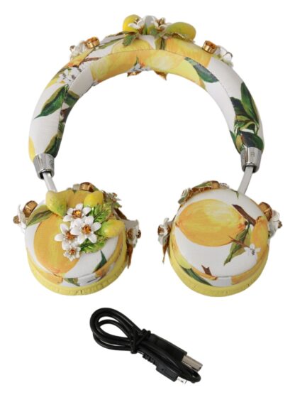 Dolce & Gabbana - Glamorous Gold-Embellished Leather Headphones