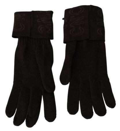 Costume National - Elegant Brown Knitted Gloves