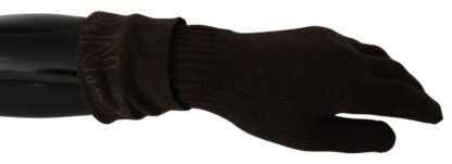 Costume National - Elegant Brown Knitted Gloves