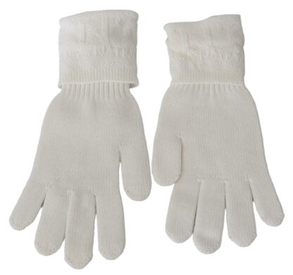 Costume National - Elegant White Knitted Gloves