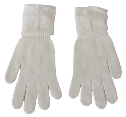 Costume National - Elegant White Knitted Gloves