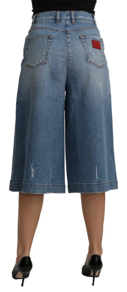 Dolce & Gabbana - Elegant Wide Leg Cropped Denim Trousers