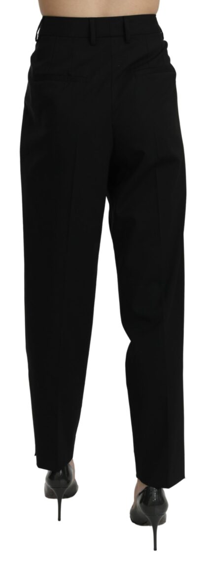 Dolce & Gabbana - Tapered High Waist Crystal Embellished Trousers