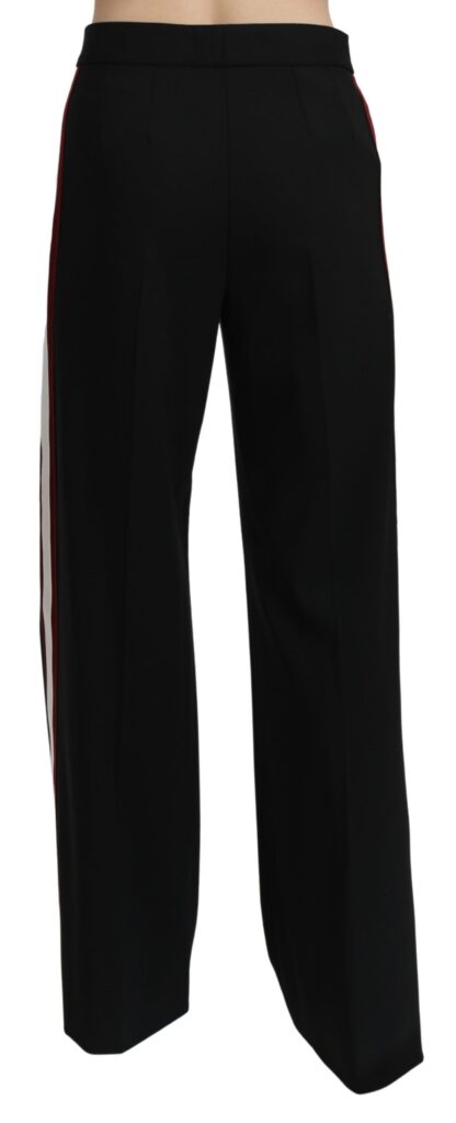 Dolce & Gabbana - Elegant High Waist Straight Wool Blend Pants